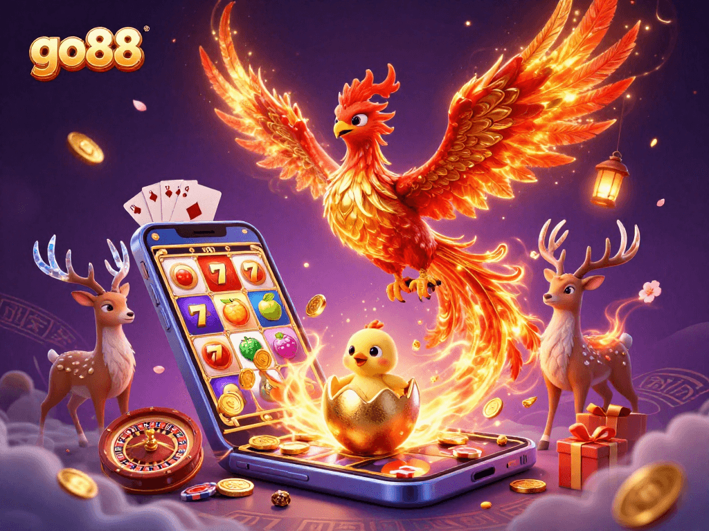 Experience go88's thrilling slot adventure with fire phoenix and fun game elements!