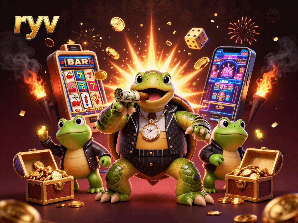 Experience the thrilling world of ryv with an engaging casino scene featuring dynamic characters and vibrant game elements.