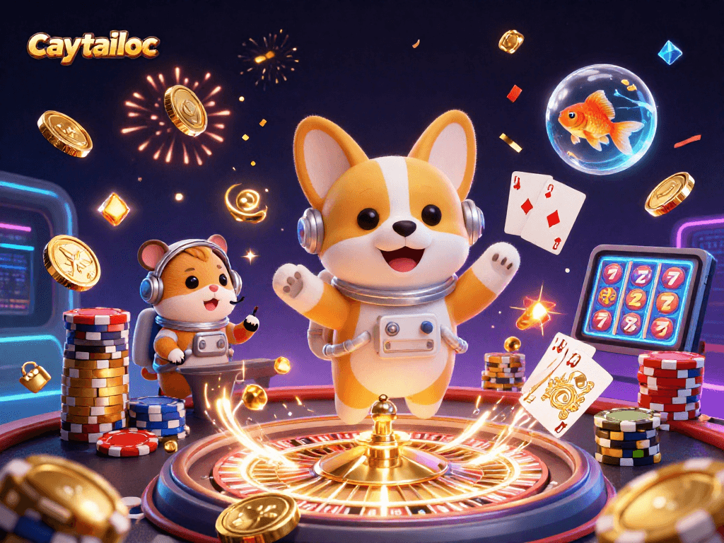 Experience the jackpot action in caytailoc's thrilling space casino adventure with unique characters.