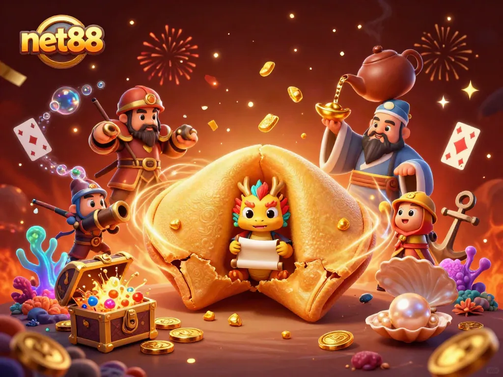 Experience the thrill of betting with net88 in this vibrant 3D casino-themed illustration.