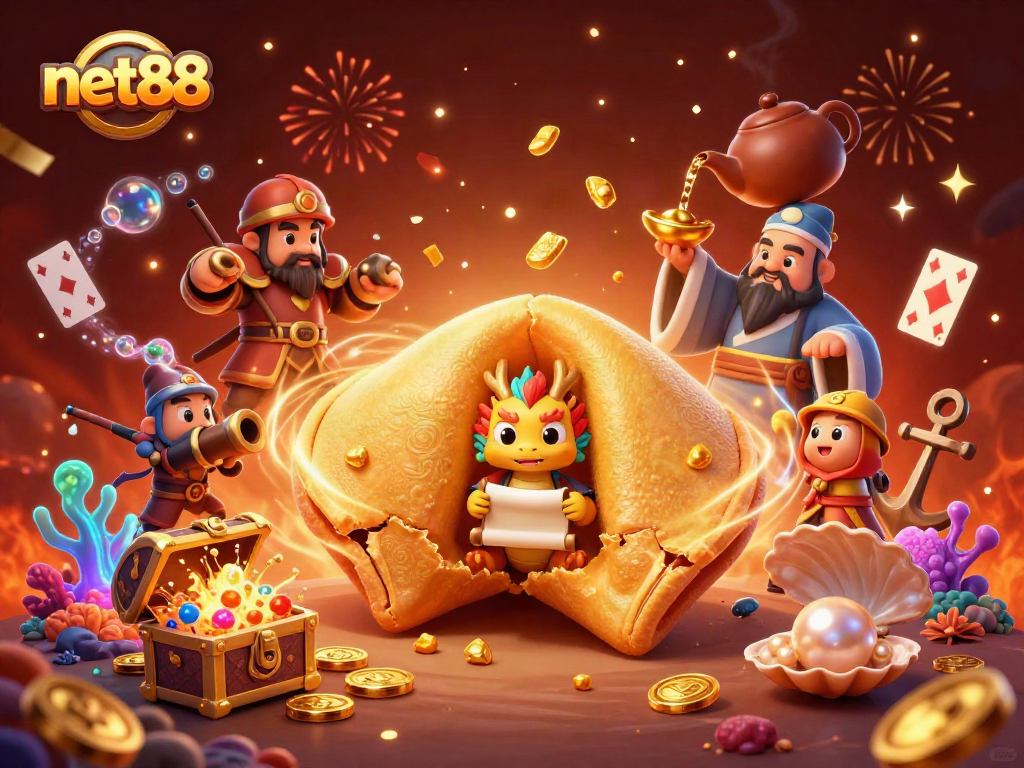 Experience the thrill of betting with net88 in this vibrant 3D casino-themed illustration.