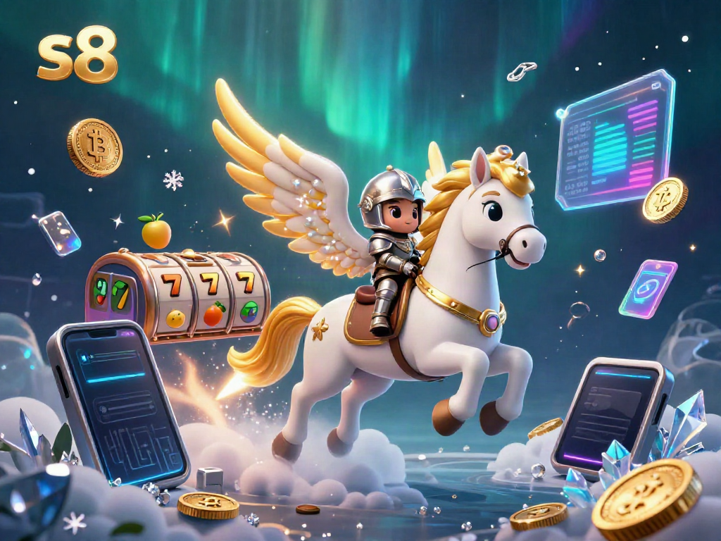 Engage with the exciting world of s8 gambling with celestial characters and vibrant casino elements.