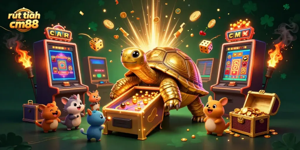 Engage with rút tiền cm88 in a vibrant casino scene showcasing excitement and winning potential.