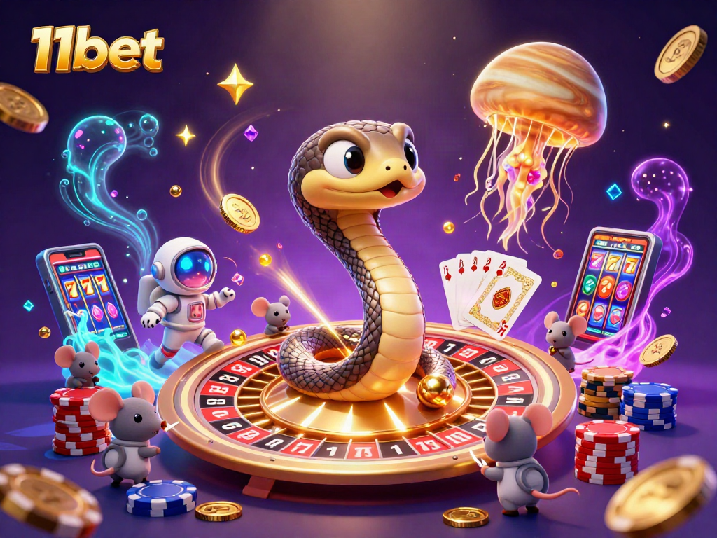 Experience thrilling bets with 11bet as astronauts engage in interstellar gaming on Saturn’s roulette rings.