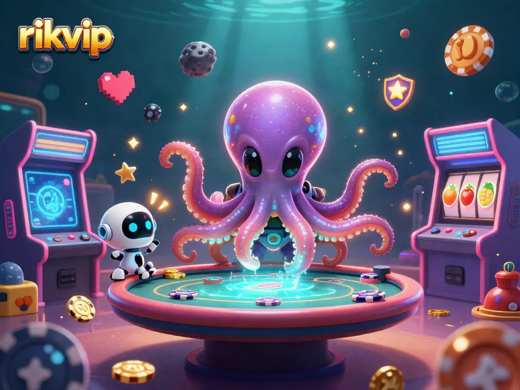 Engage in thrilling slot gaming with rikvip's vibrant 3D aliens and poker action.