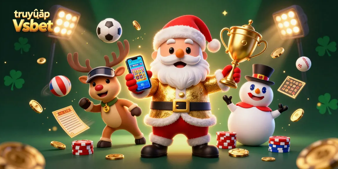Engage in spectacular casino fun at VSBET with dynamic gaming elements and festive characters.