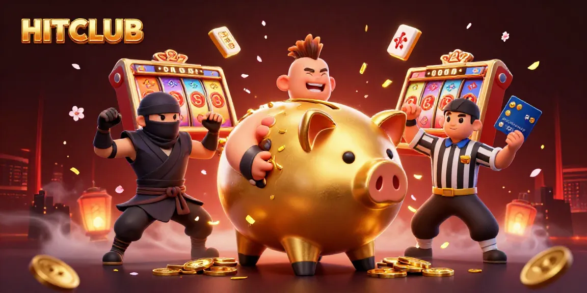 Experience the excitement of HITCLUB with our dynamic illustration displaying gaming elements and characters.