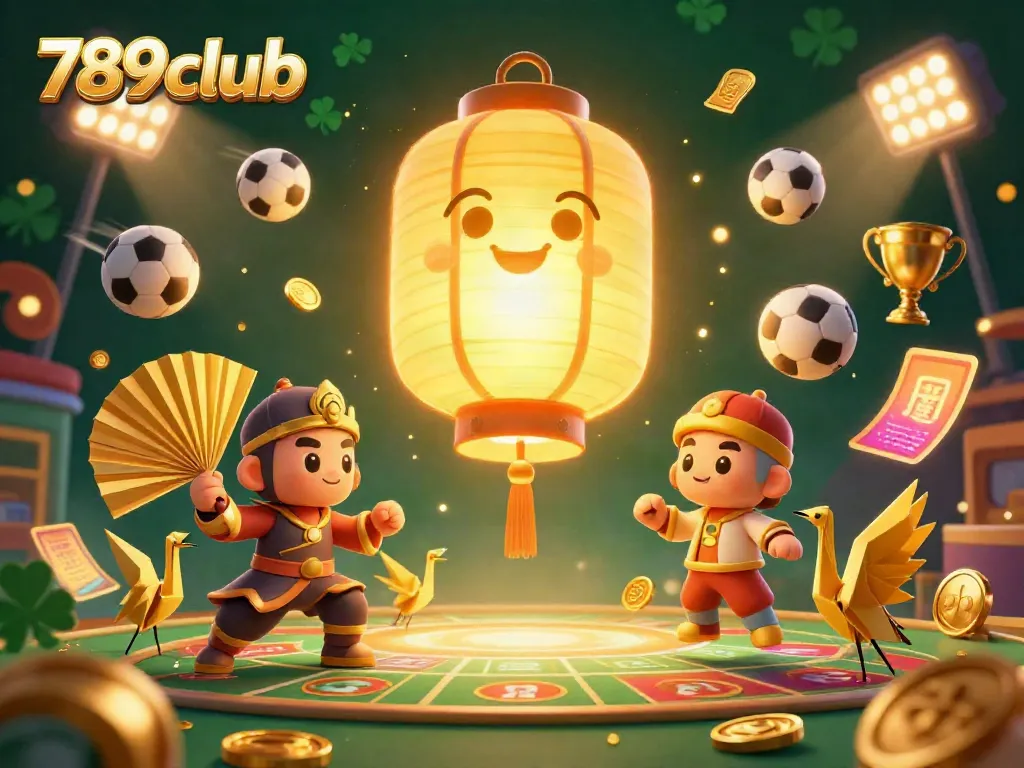 Experience the vibrant action of 789club in an immersive night market casino scene.