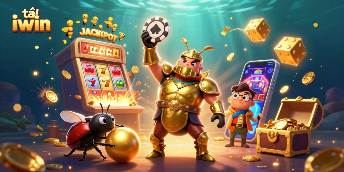 Engage in thrilling gameplay with tải iwin, featuring vibrant casino elements and characters.