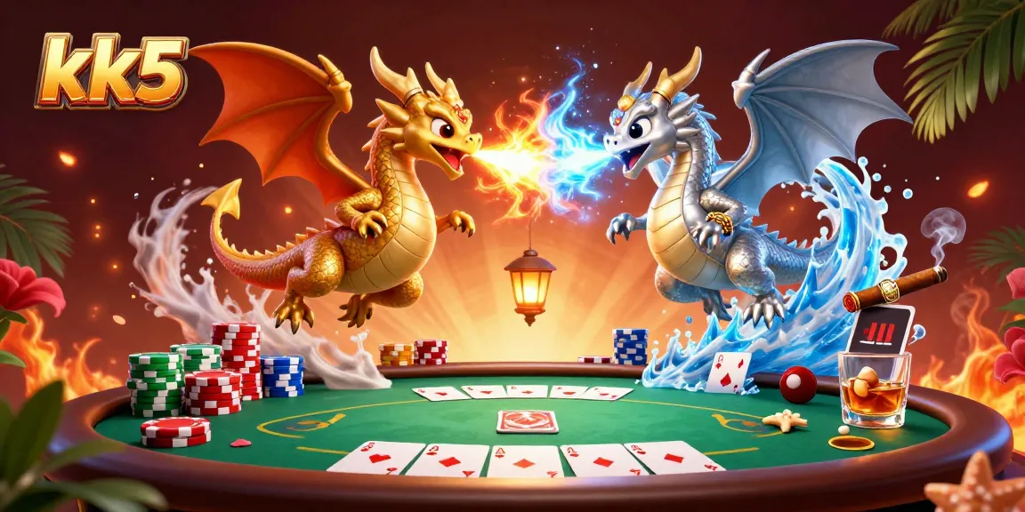 Engage with the exciting world of kk5 as gold and silver dragons unleash their powers in this vibrant casino scene.