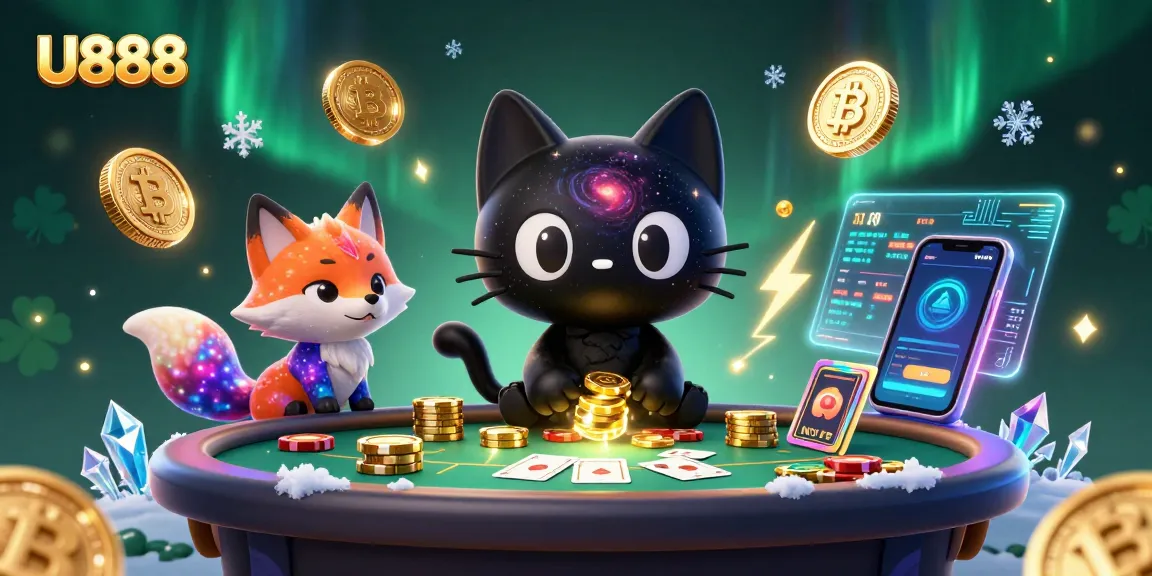 Engage with U888's thrilling gaming experience at a cosmic casino featuring cryptocurrency elements.