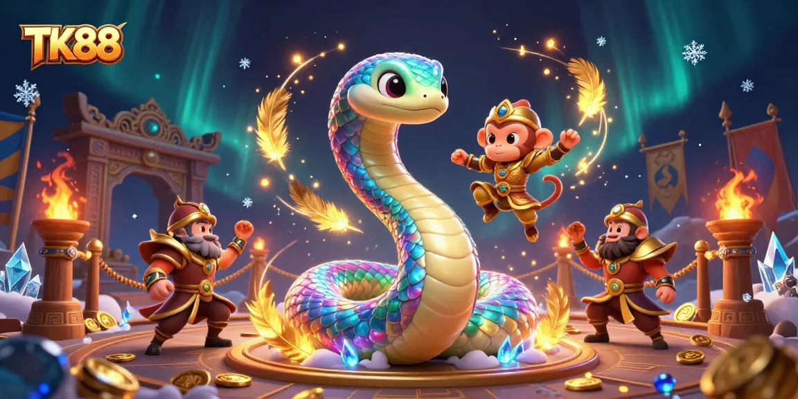 Experience the magic of TK88 with vibrant elements from the casino world, featuring exciting characters and visuals.