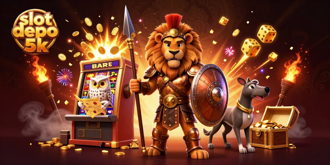 Engage in thrilling gameplay with slot depo 5k while iconic characters celebrate a jackpot explosion.